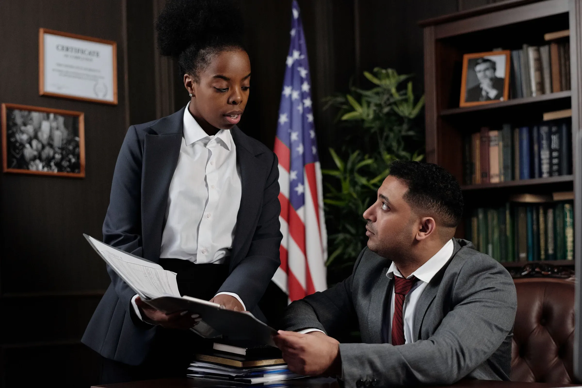 Attorney preparing documents for potential litigation