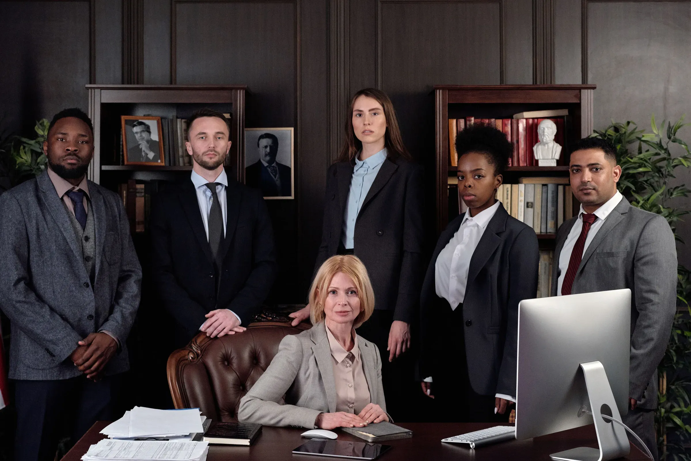 Stock placeholder image of a legal team