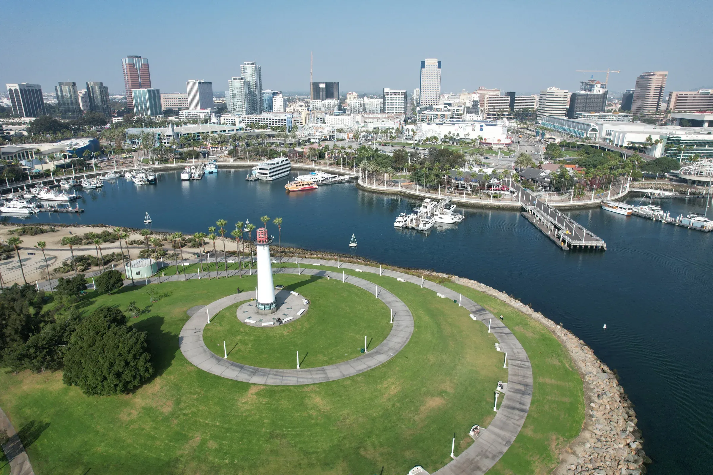 Long Beach waterfront and skyline